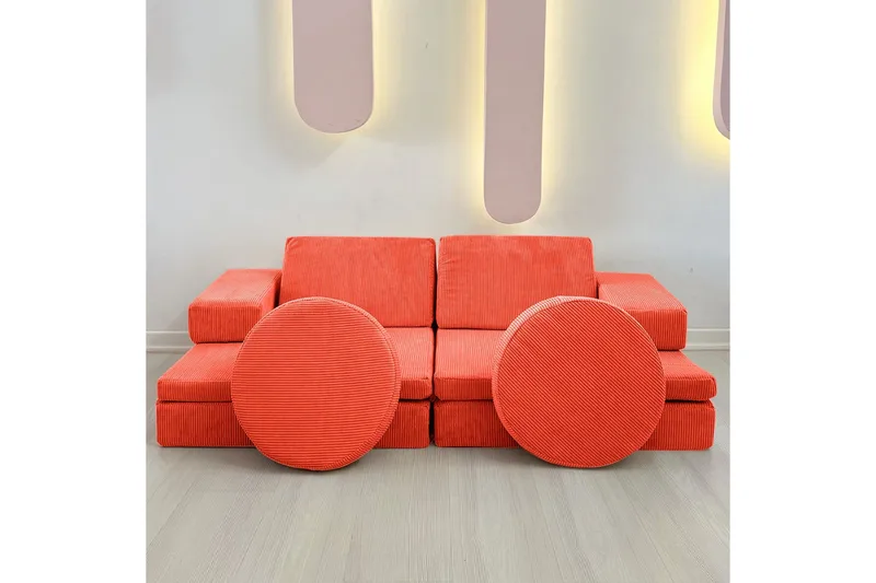 Deliones Sovesofa - Oransje - Møbler - Sofaer - Sovesofaer - 2 seters sovesofa