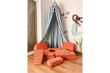 Deliones Sovesofa - Oransje - Møbler - Sofaer - Sovesofaer - 2 seters sovesofa