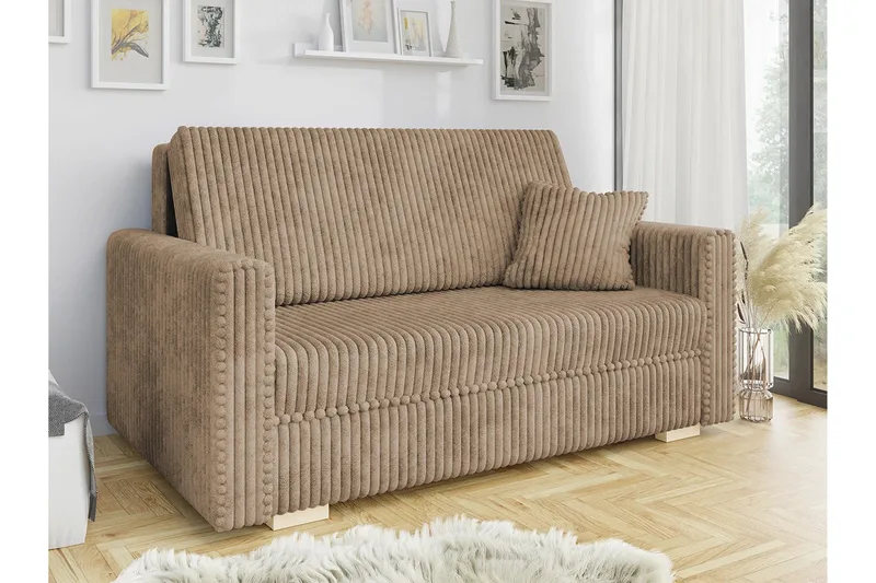 Denegal 2-seters Sovesofa - Beige - Møbler - Sofaer - Sovesofaer - 2 seters sovesofa