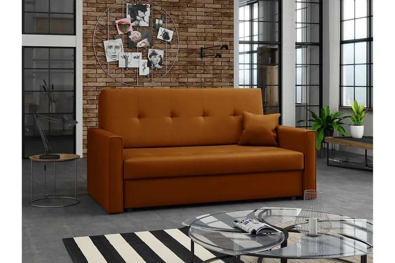 Denegal 2-seters Sovesofa - Brun - Møbler - Sofaer - Sovesofaer - 2 seters sovesofa