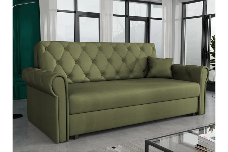 Denegal 2-seters Sovesofa - Grøn - Møbler - Sofaer - Sovesofaer - 2 seters sovesofa