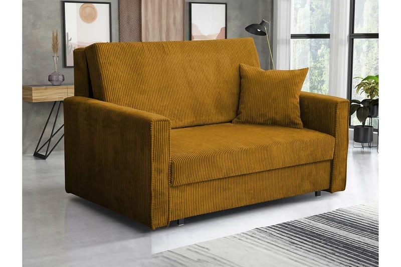 Denegal 2-seters Sovesofa - Gul - Møbler - Sofaer - Sovesofaer - 2 seters sovesofa