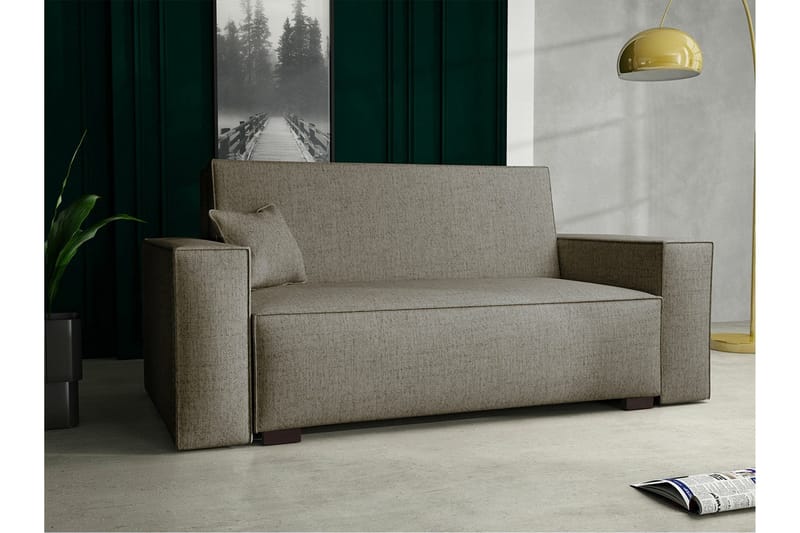 Denegal 2-seters Sovesofa - Lysebrun/Beige - Møbler - Sofaer - Sovesofaer - 2 seters sovesofa