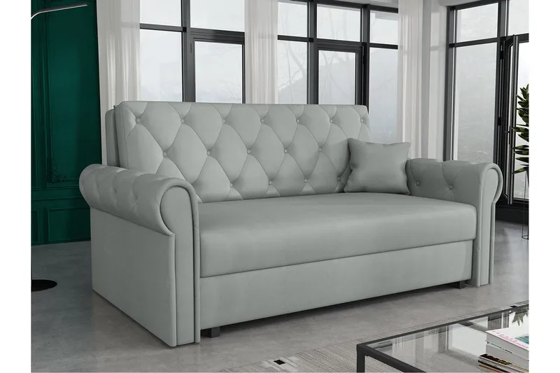 Denegal 2-seters Sovesofa - Lysegrå/Mørkegrå - Møbler - Sofaer - Sovesofaer - 2 seters sovesofa