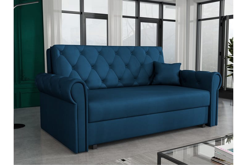 Denegal 2-seters Sovesofa - Mørkeblå - Møbler - Sofaer - Sovesofaer - 2 seters sovesofa