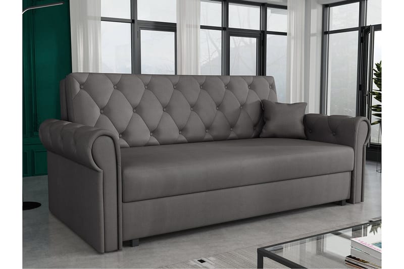 Denegal 2-seters Sovesofa - Mørkegrå - Møbler - Sofaer - Sovesofaer - 2 seters sovesofa