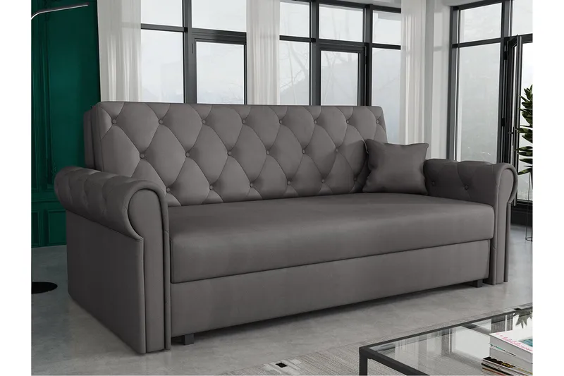 Denegal 2-seters Sovesofa - Mørkegrå - Møbler - Sofaer - Sovesofaer - 2 seters sovesofa