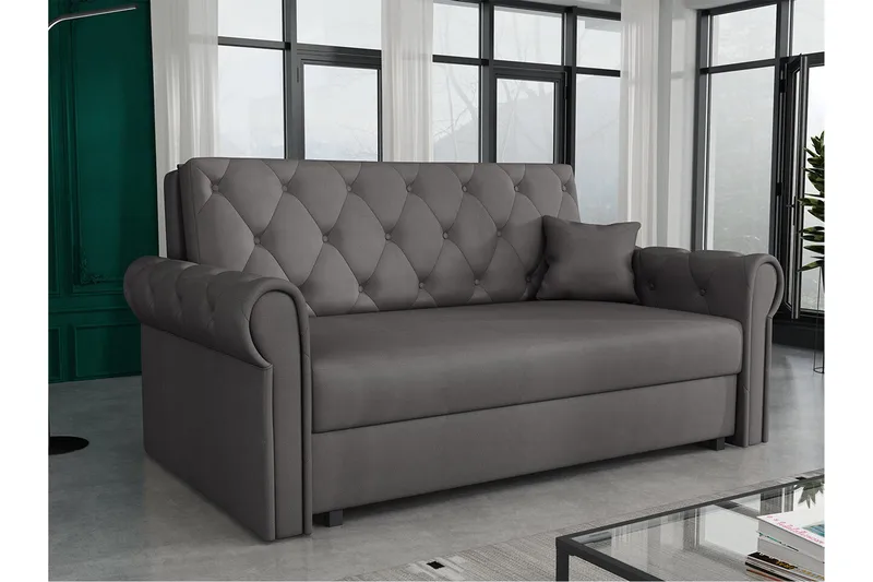 Denegal 2-seters Sovesofa - Mørkegrå - Møbler - Sofaer - Sovesofaer - 2 seters sovesofa