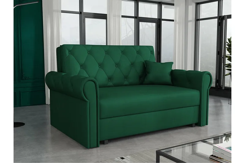 Denegal 2-seters Sovesofa - Mørkegrønn - Møbler - Sofaer - Sovesofaer - 2 seters sovesofa