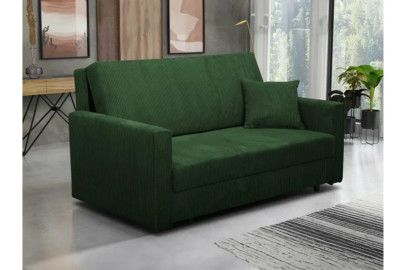 Denegal 2-seters Sovesofa - Mørkegrønn - Møbler - Sofaer - Sovesofaer - 2 seters sovesofa