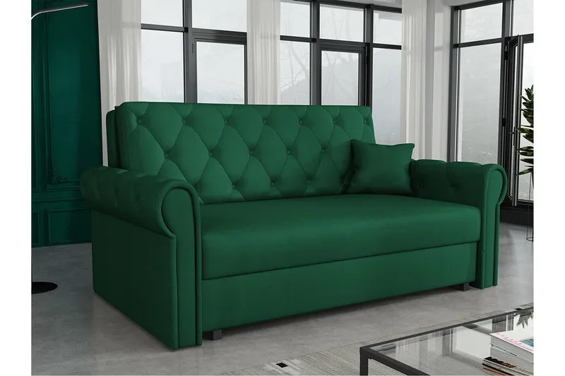 Denegal 2-seters Sovesofa - Mørkegrønn - Møbler - Sofaer - Sovesofaer - 2 seters sovesofa