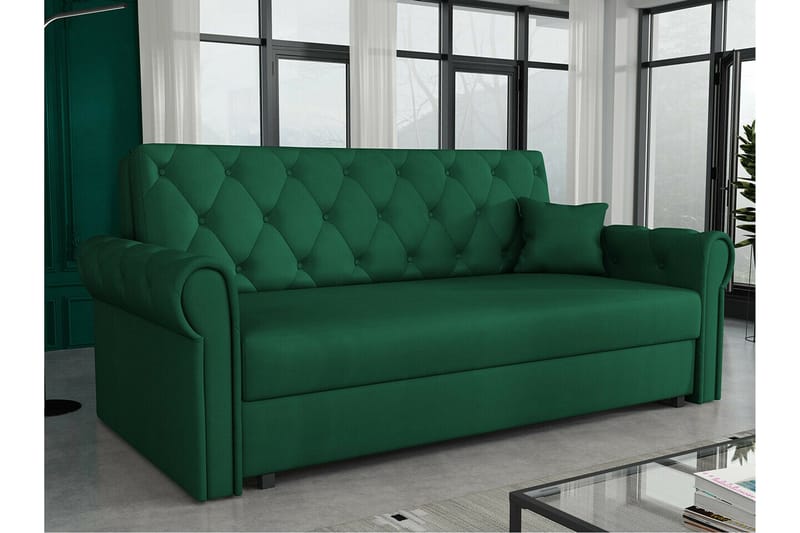 Denegal 2-seters Sovesofa - Mørkegrønn - Møbler - Sofaer - Sovesofaer - 2 seters sovesofa