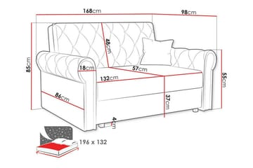 Denegal 2-seters Sovesofa - Møbler - Sofaer - Sovesofaer - 2 seters sovesofa