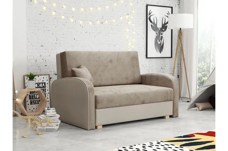 Denegal 2-sits Bäddsoffa beige - Møbler - Sofaer - Sovesofaer - 2 seters sovesofa