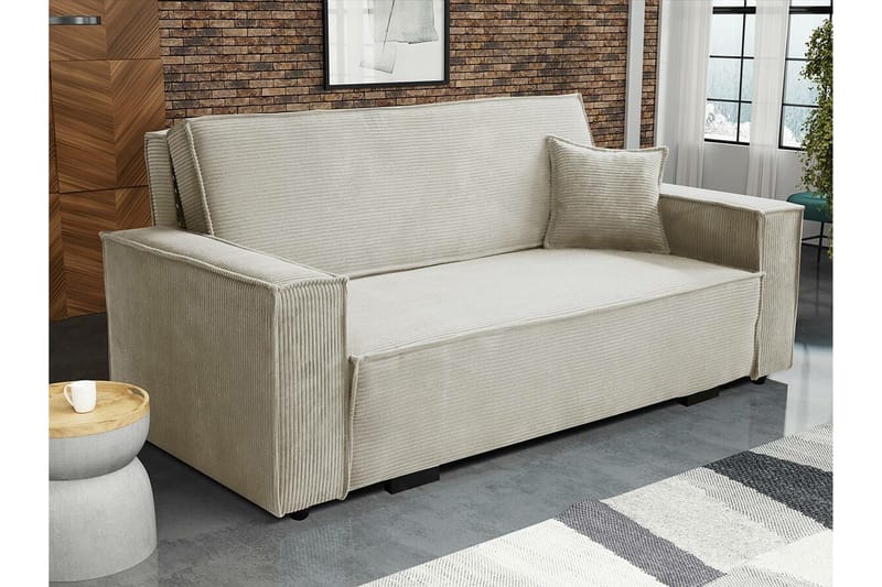 Denegal 2-sits Bäddsoffa NO_BRAND beige - Møbler - Sofaer - Sovesofaer - 2 seters sovesofa