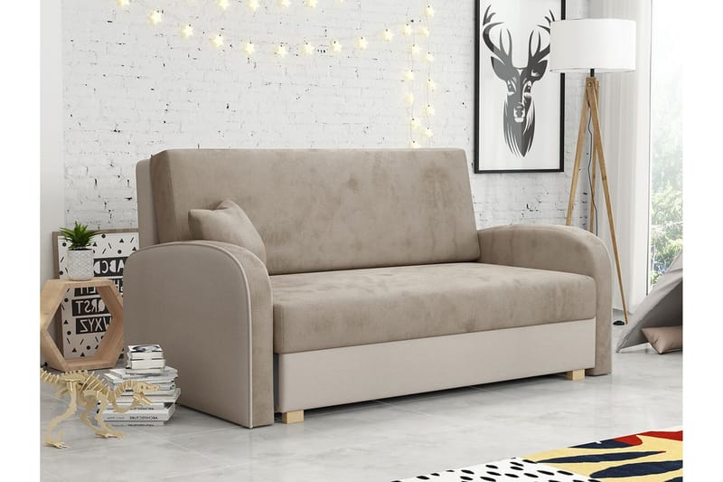 Denegal 2-sits Bäddsoffa NO_BRAND beige - Møbler - Sofaer - Sovesofaer - 2 seters sovesofa