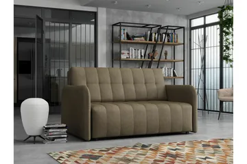 Denegal 2-sits Bäddsoffa NO_BRAND Brown - Møbler - Sofaer - Sovesofaer - 2 seters sovesofa