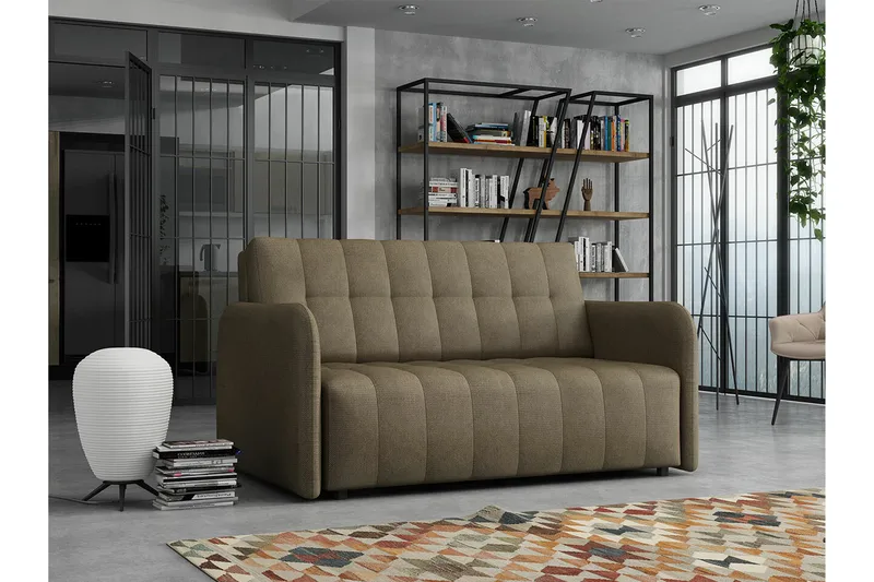 Denegal 2-sits Bäddsoffa NO_BRAND Brown - Møbler - Sofaer - Sovesofaer - 2 seters sovesofa