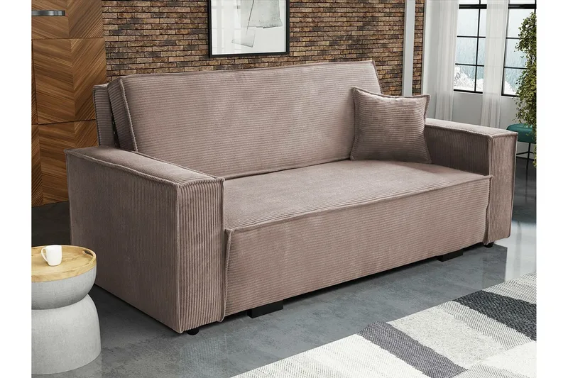 Denegal 2-sits Bäddsoffa NO_BRAND Brown - Møbler - Sofaer - Sovesofaer - 2 seters sovesofa