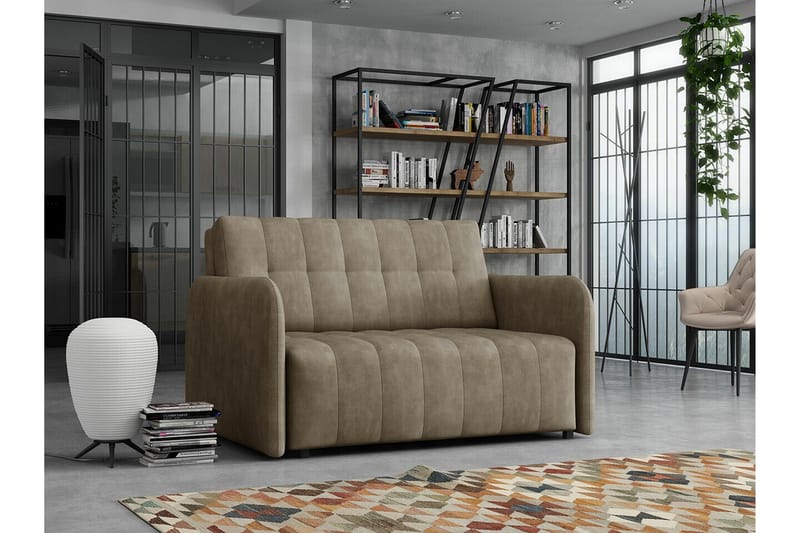 Denegal 2-sits Bäddsoffa NO_BRAND Brown - Møbler - Sofaer - Sovesofaer - 2 seters sovesofa