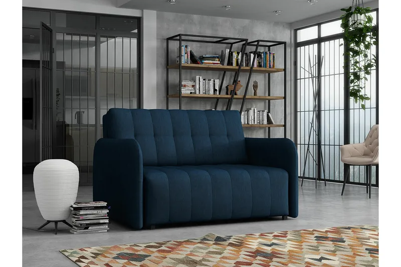 Denegal 2-sits Bäddsoffa NO_BRAND Dark blue - Møbler - Sofaer - Sovesofaer - 2 seters sovesofa