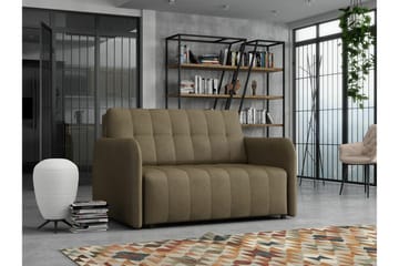 Denegal 2-sits Bäddsoffa NO_BRAND Dark brown - Møbler - Sofaer - Sovesofaer - 2 seters sovesofa