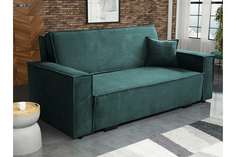 Denegal 2-sits Bäddsoffa NO_BRAND Dark green - Møbler - Sofaer - Sovesofaer - 2 seters sovesofa