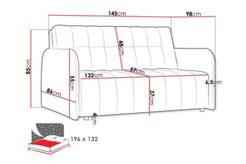 Denegal 2-sits Bäddsoffa NO_BRAND Dark Green/Blue - Møbler - Sofaer - Sovesofaer - 2 seters sovesofa