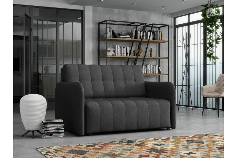 Denegal 2-sits Bäddsoffa NO_BRAND Dark grey - Møbler - Sofaer - Sovesofaer - 2 seters sovesofa