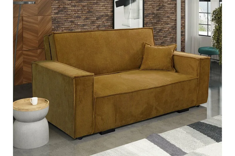 Denegal 2-sits Bäddsoffa NO_BRAND Dark yellow - Møbler - Sofaer - Sovesofaer - 2 seters sovesofa
