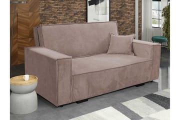 Denegal 2-sits Bäddsoffa NO_BRAND Light brown - Møbler - Sofaer - Sovesofaer - 2 seters sovesofa