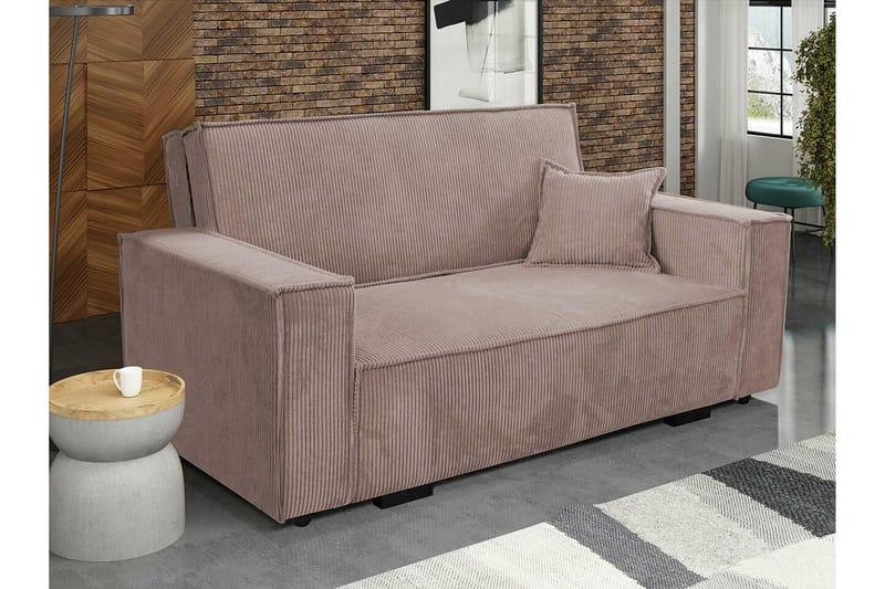 Denegal 2-sits Bäddsoffa NO_BRAND Light brown - Møbler - Sofaer - Sovesofaer - 2 seters sovesofa