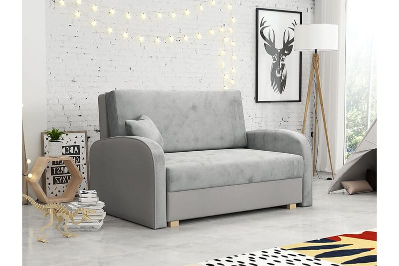 Denegal 2-sits Bäddsoffa NO_BRAND Ljusgrå - Møbler - Sofaer - Sovesofaer - 2 seters sovesofa