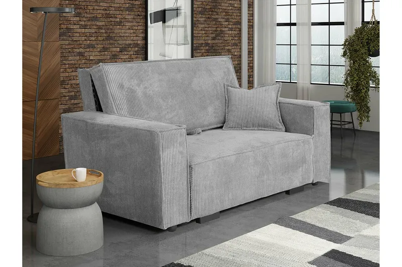 Denegal 2-sits Bäddsoffa NO_BRAND Ljusgrå - Møbler - Sofaer - Sovesofaer - 2 seters sovesofa