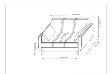 Dewan Sovesofa 2-seter - Beige - Møbler - Sofaer - Sovesofaer - 2 seters sovesofa