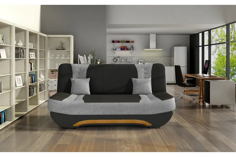 Fenga Sovesofa - Svart/Grå - Møbler - Sofaer - Sovesofaer - 2 seters sovesofa