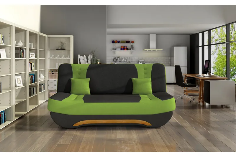 Fenga Sovesofa, Svart/Grønn