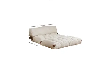 Fold Teddy Sovesofa Cream - Cream - Møbler - Sofaer - Sovesofaer - 2 seters sovesofa
