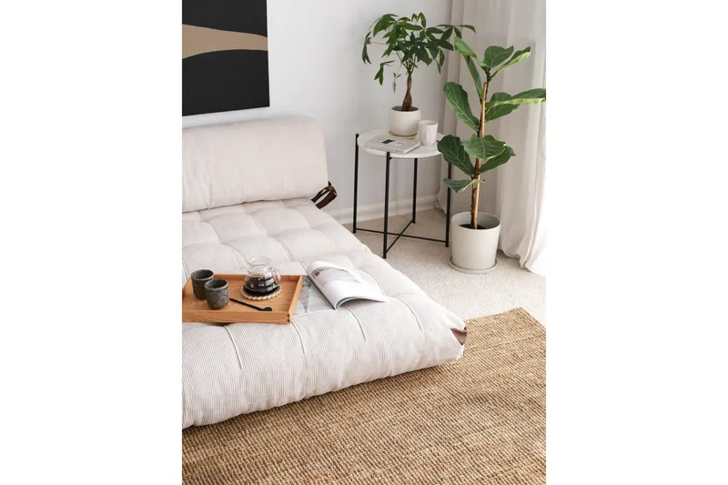 Fold Teddy Sovesofa Hvit - Hvit - Møbler - Sofaer - Sovesofaer - 2 seters sovesofa