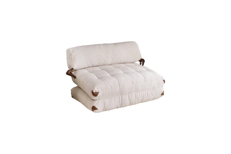 Fold Teddy Sovesofa Hvit - Hvit - Møbler - Sofaer - Sovesofaer - 2 seters sovesofa