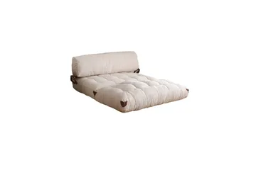 Fold Teddy Sovesofa Hvit - Hvit - Møbler - Sofaer - Sovesofaer - 2 seters sovesofa