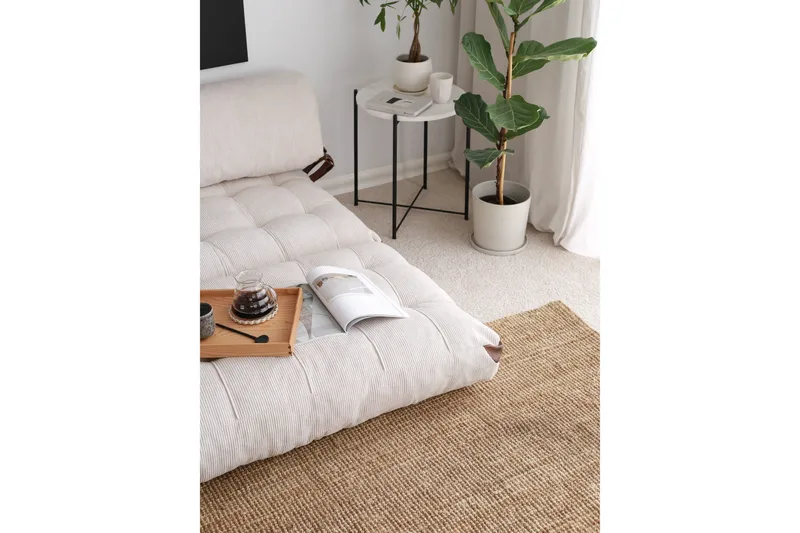 Fold Teddy Sovesofa Hvit - Hvit - Møbler - Sofaer - Sovesofaer - 2 seters sovesofa