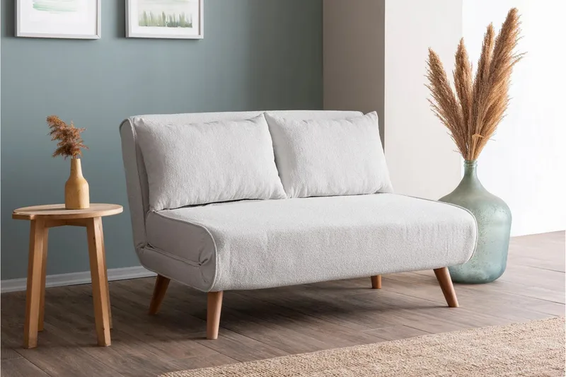 Folde Teddy Sovesofa 2-seter Cream - Cream - Møbler - Sofaer - Sovesofaer - 2 seters sovesofa