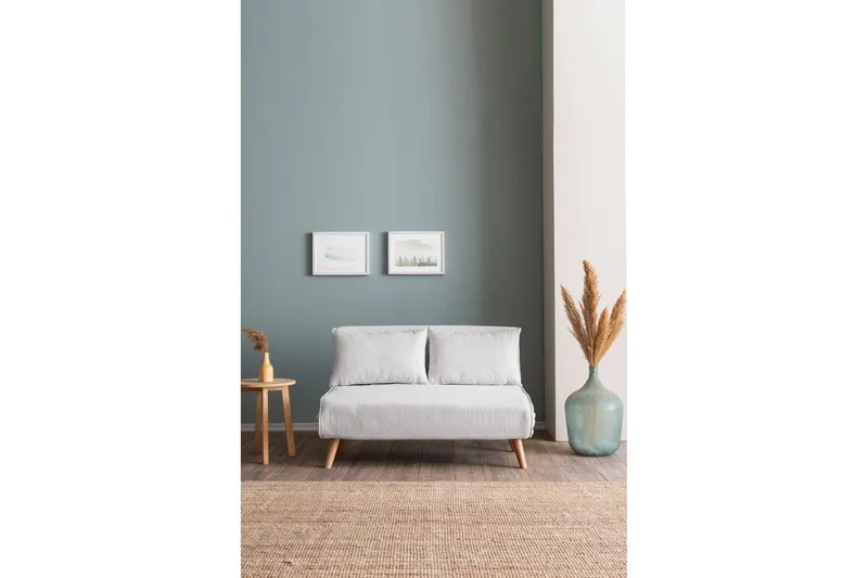 Folde Teddy Sovesofa 2-seter Cream - Cream - Møbler - Sofaer - Sovesofaer - 2 seters sovesofa