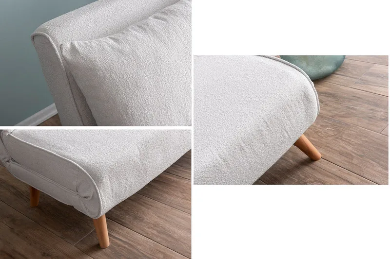 Folde Teddy Sovesofa 2-seter Cream - Cream - Møbler - Sofaer - Sovesofaer - 2 seters sovesofa