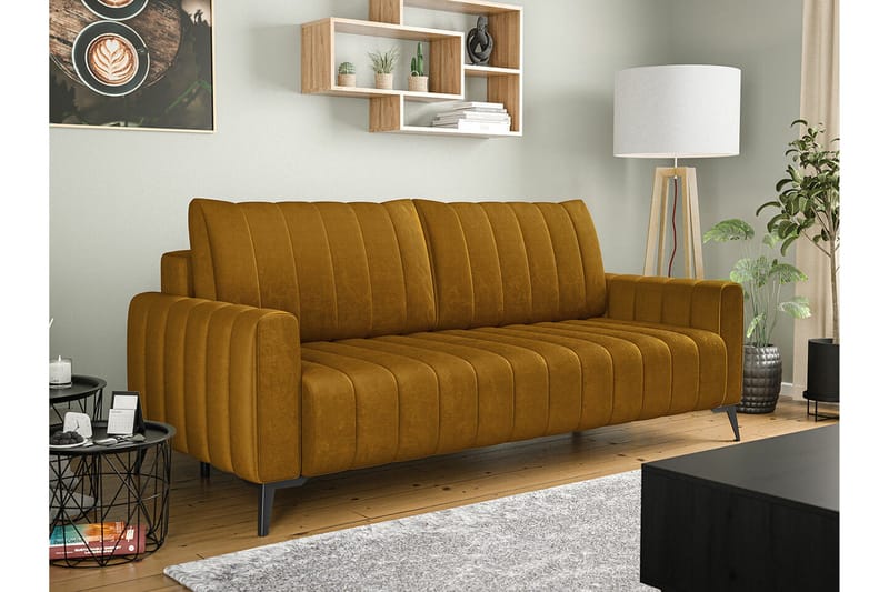 Graystone 2-sits Bäddsoffa Dark yellow - Møbler - Sofaer - Sovesofaer - 2 seters sovesofa