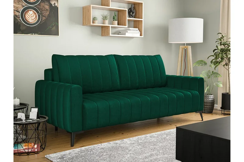 Graystone 2-sits Bäddsoffa NO_BRAND Dark green - Møbler - Sofaer - Sovesofaer - 2 seters sovesofa