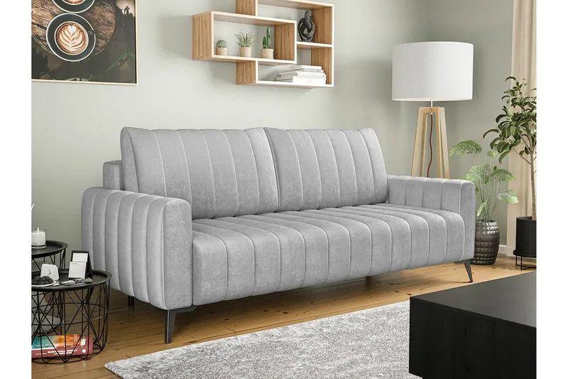 Graystone 2-sits Bäddsoffa NO_BRAND Ljusgrå - Møbler - Sofaer - Sovesofaer - 2 seters sovesofa