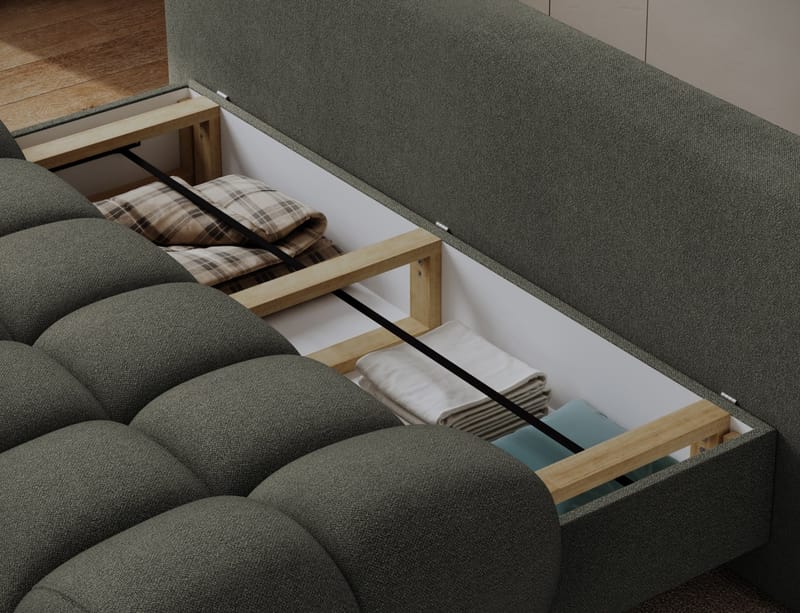 Guavio 2-seters Bubblig sovesofa med oppbevaring - Xillar 100 - Møbler - Sofaer - Sovesofaer - 2 seters sovesofa