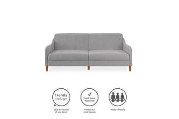 Jasper 2-seters Sovesofa Lysegrå - Dorel Home - Møbler - Sofaer - Sovesofaer - 2 seters sovesofa